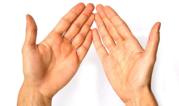 male hands before performing penis enlargement exercises